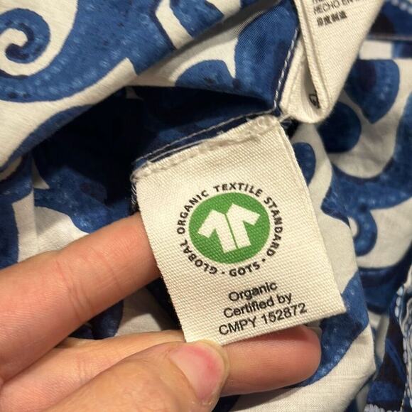 NWT Cleobella Reza Blue Paisley Organic Cotton Wide Leg Jumpsuit Size XS - Picture 8 of 9